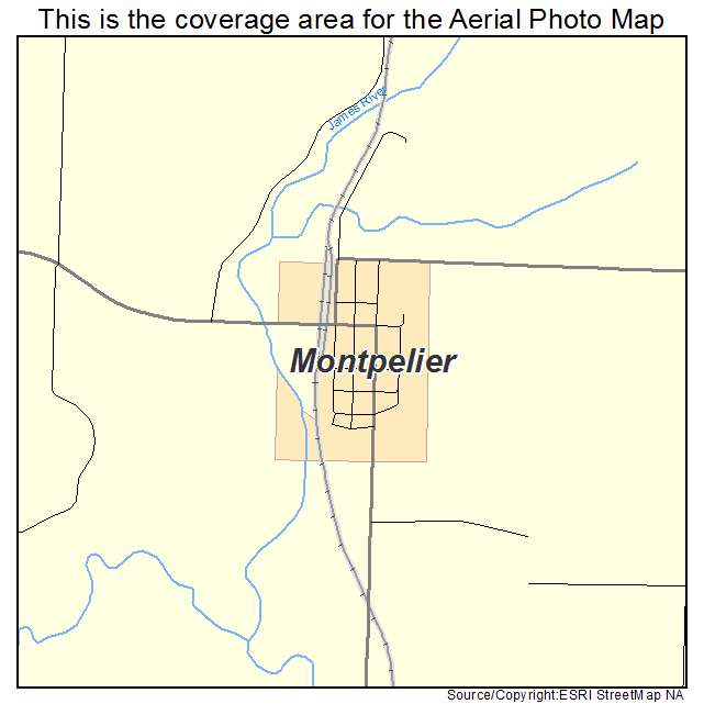 Montpelier, ND location map 