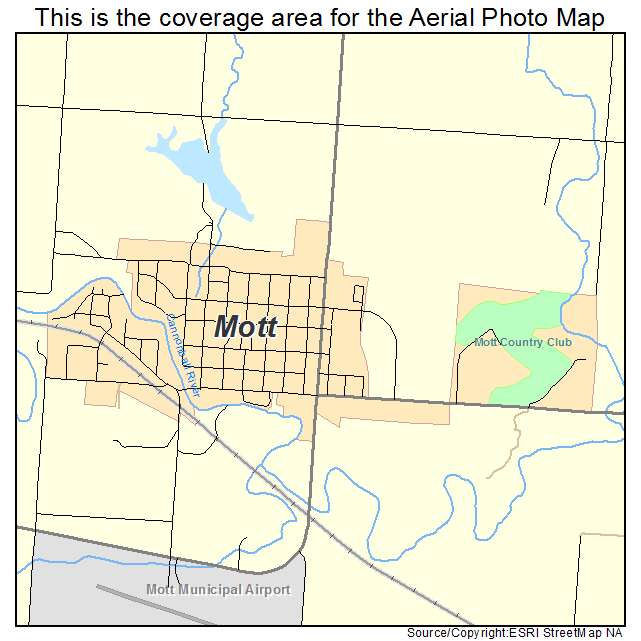 Mott, ND location map 