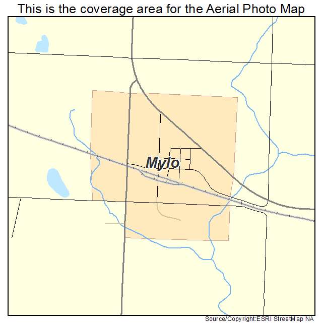 Mylo, ND location map 