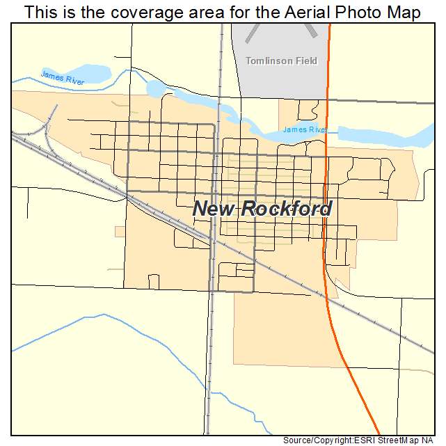 New Rockford, ND location map 