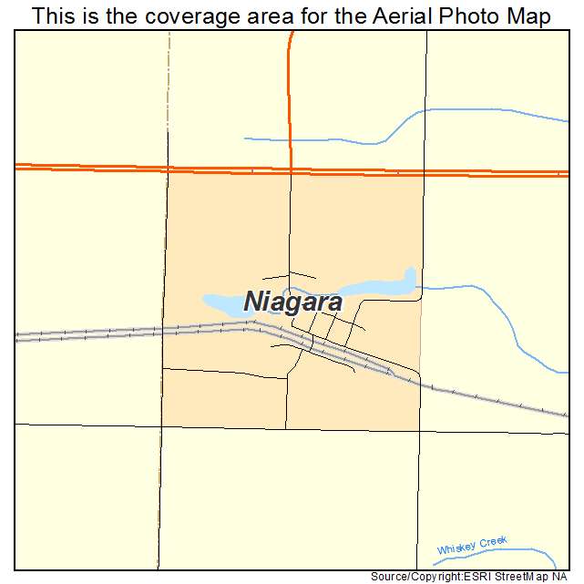 Niagara, ND location map 
