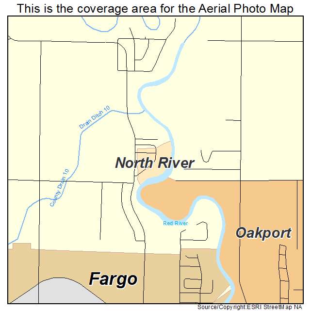 North River, ND location map 