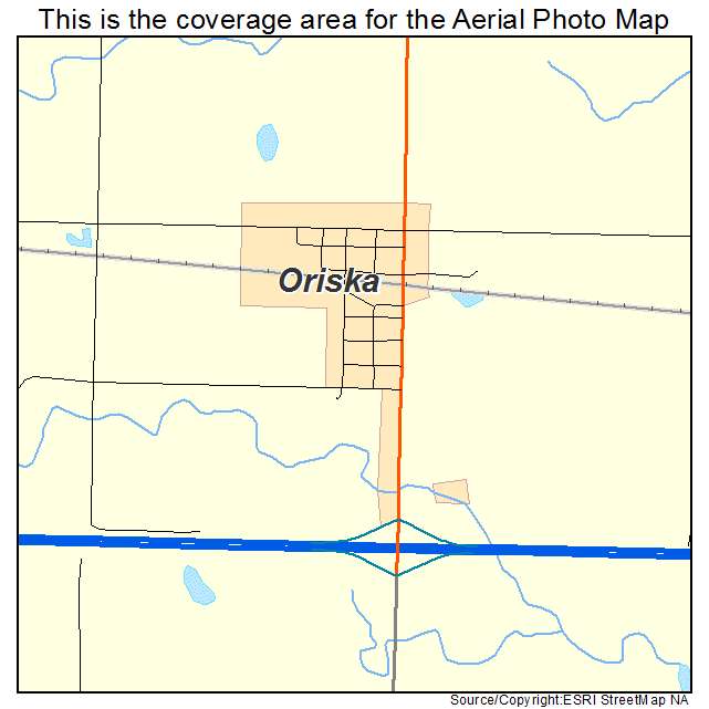 Oriska, ND location map 