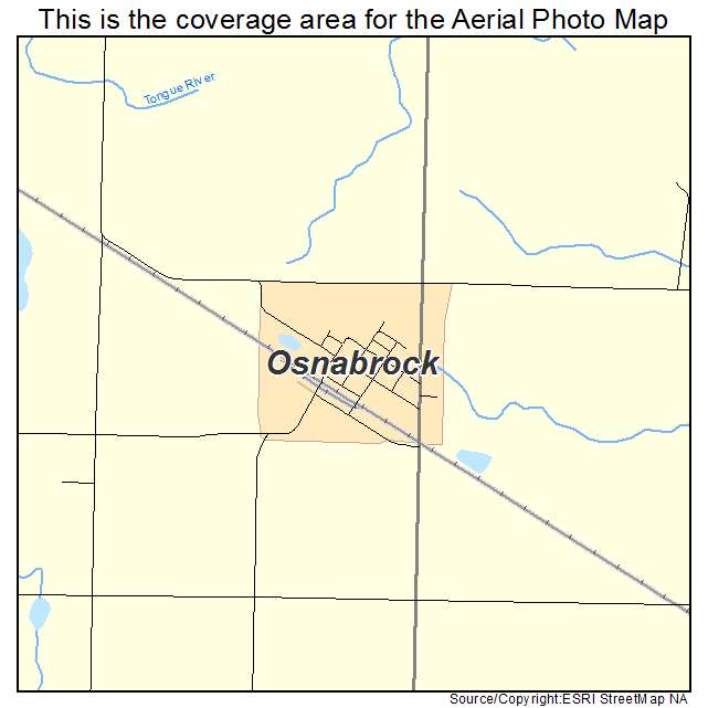 Osnabrock, ND location map 