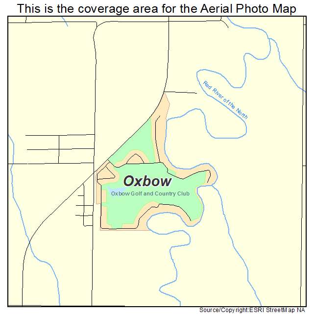 Oxbow, ND location map 