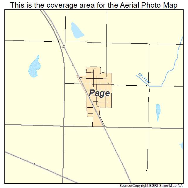 Page, ND location map 