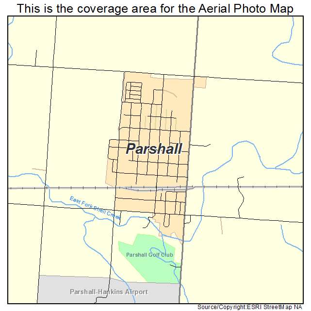Parshall, ND location map 