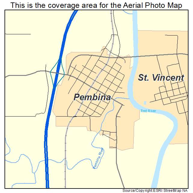 Pembina, ND location map 