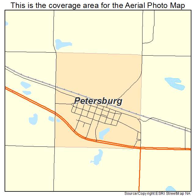 Petersburg, ND location map 