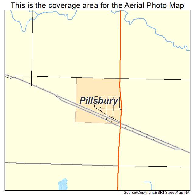 Pillsbury, ND location map 