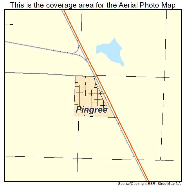 Pingree, ND location map 