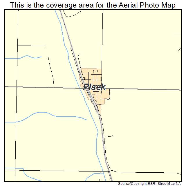 Pisek, ND location map 