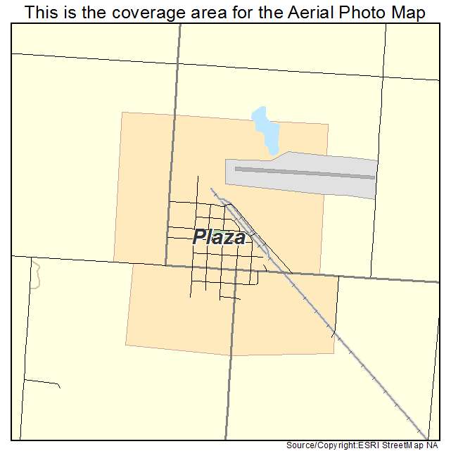 Plaza, ND location map 