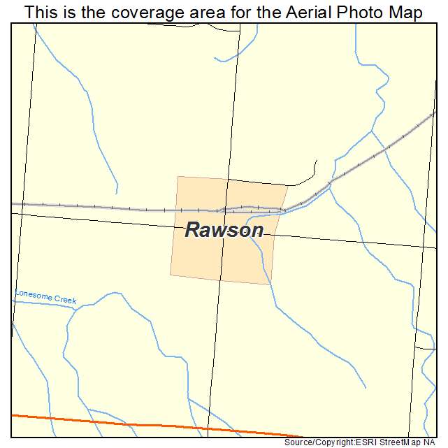 Rawson, ND location map 