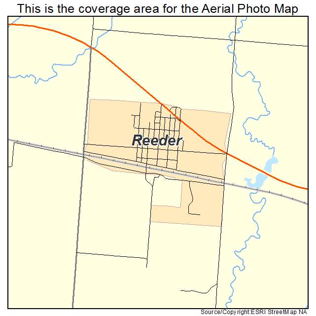 Reeder, ND location map 