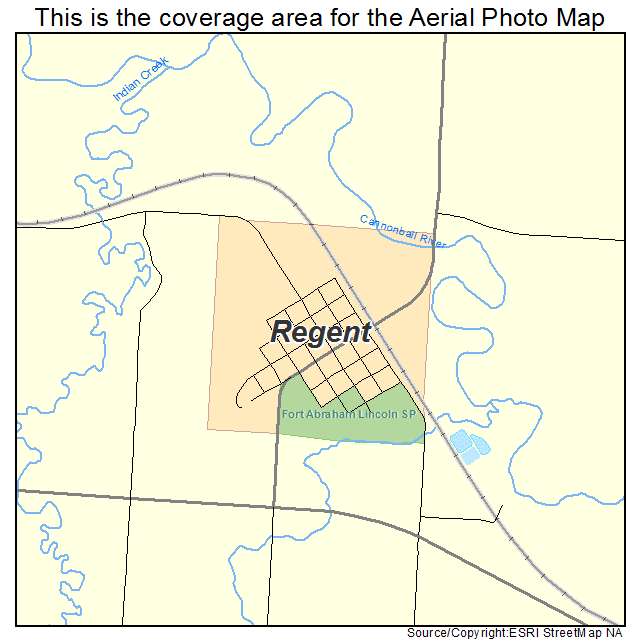 Regent, ND location map 