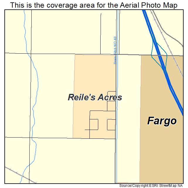 Reiles Acres, ND location map 