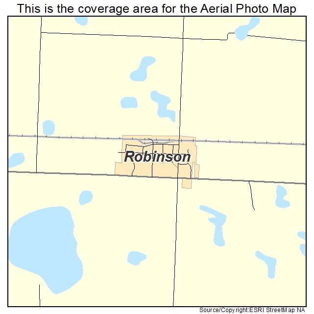 Robinson, ND location map 