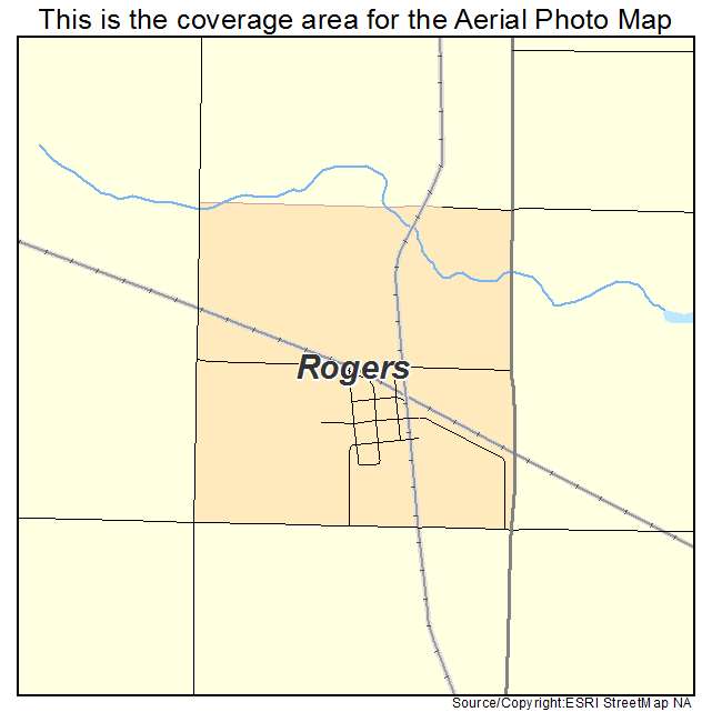 Rogers, ND location map 