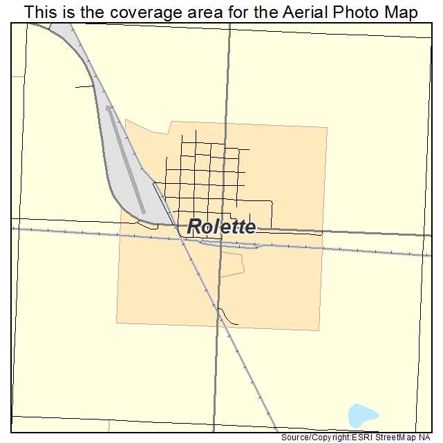 Rolette, ND location map 