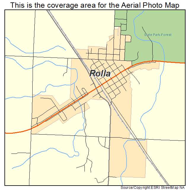 Rolla, ND location map 