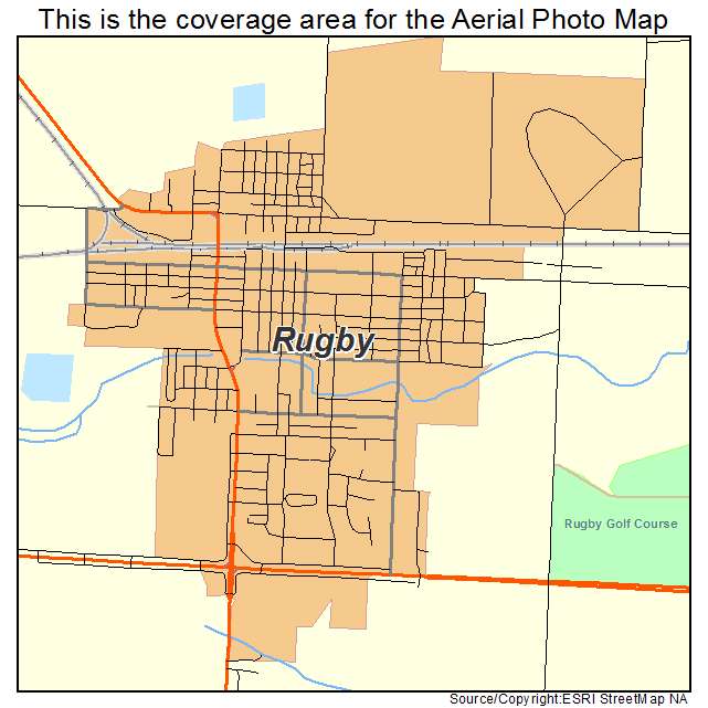 Rugby, ND location map 