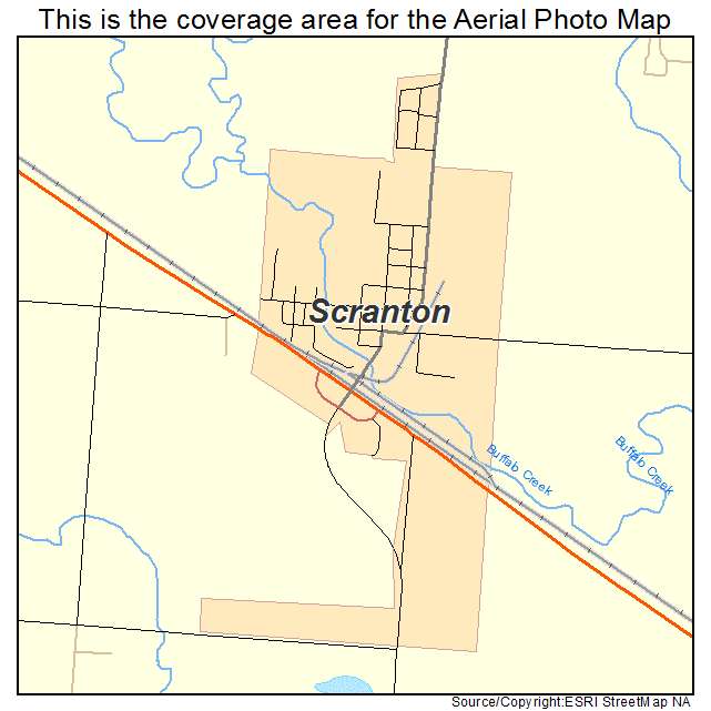 Scranton, ND location map 