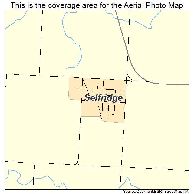 Selfridge, ND location map 