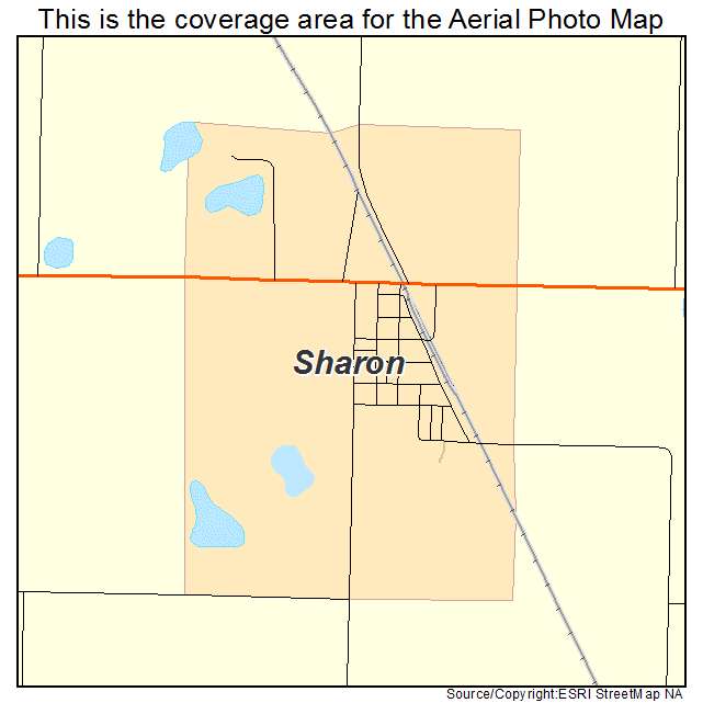 Sharon, ND location map 