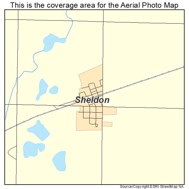 Sheldon, ND location map 