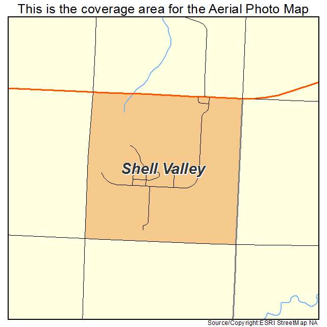 Shell Valley, ND location map 
