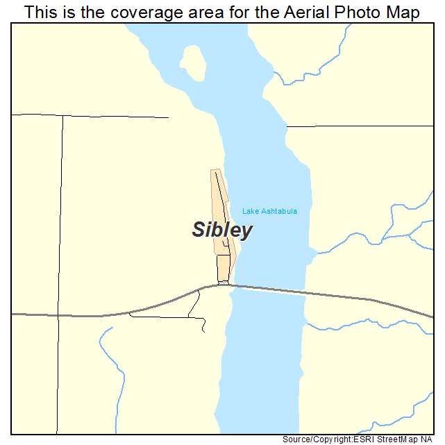 Sibley, ND location map 