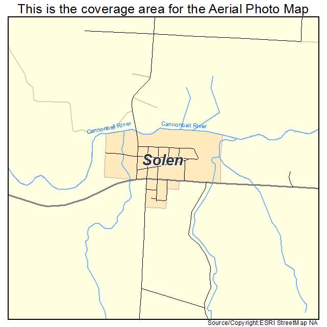 Solen, ND location map 