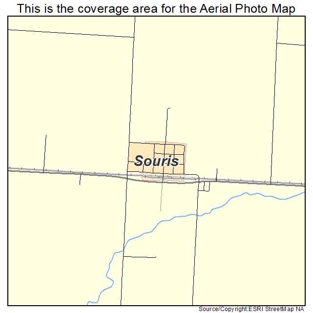 Souris, ND location map 