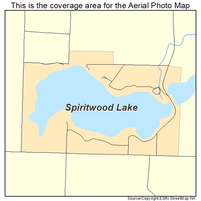 Spiritwood Lake, ND location map 