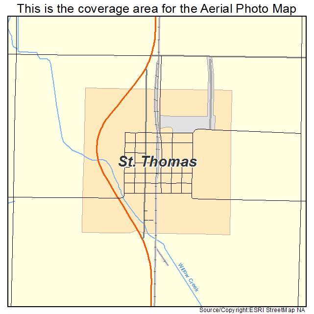 St Thomas, ND location map 