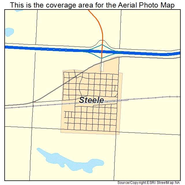 Steele, ND location map 