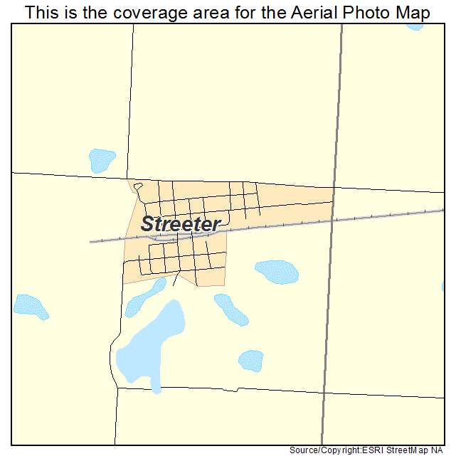 Streeter, ND location map 