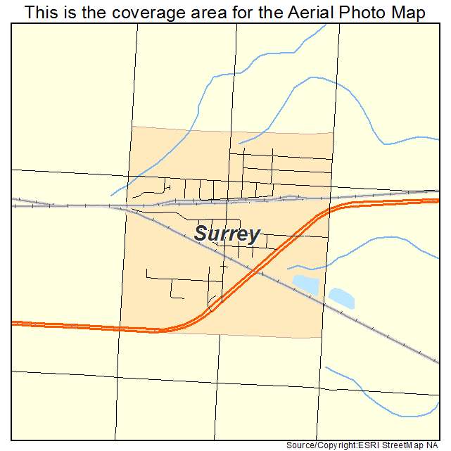 Surrey, ND location map 
