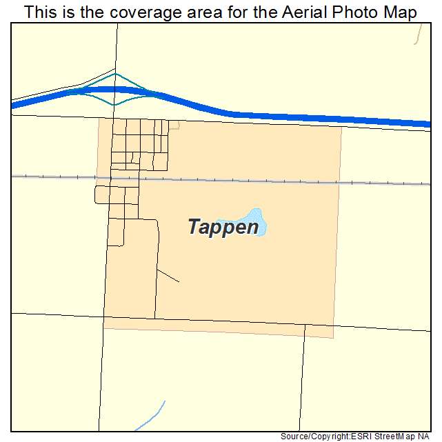 Tappen, ND location map 