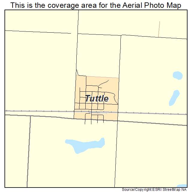 Tuttle, ND location map 