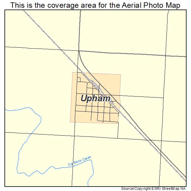 Upham, ND location map 