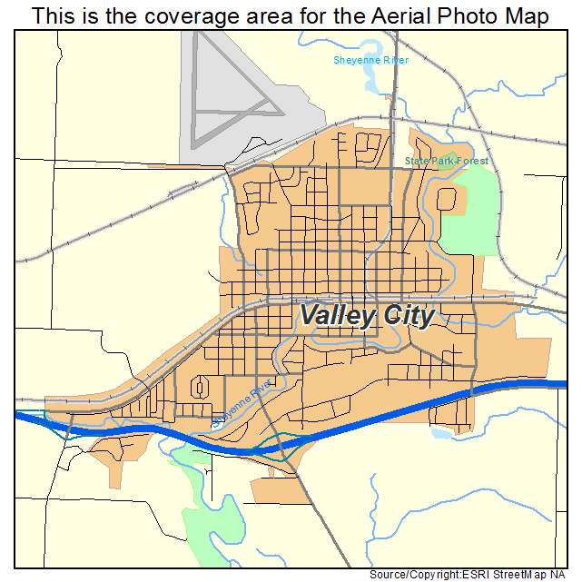 Valley City, ND location map 