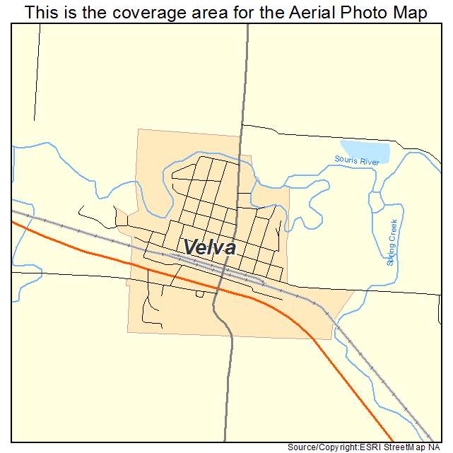 Velva, ND location map 