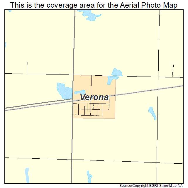 Verona, ND location map 