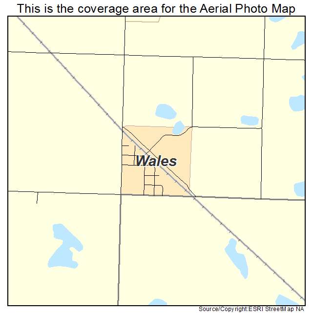 Wales, ND location map 