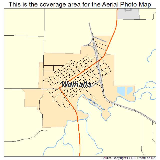 Walhalla, ND location map 