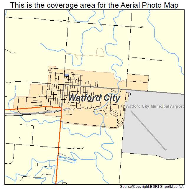 Watford City, ND location map 