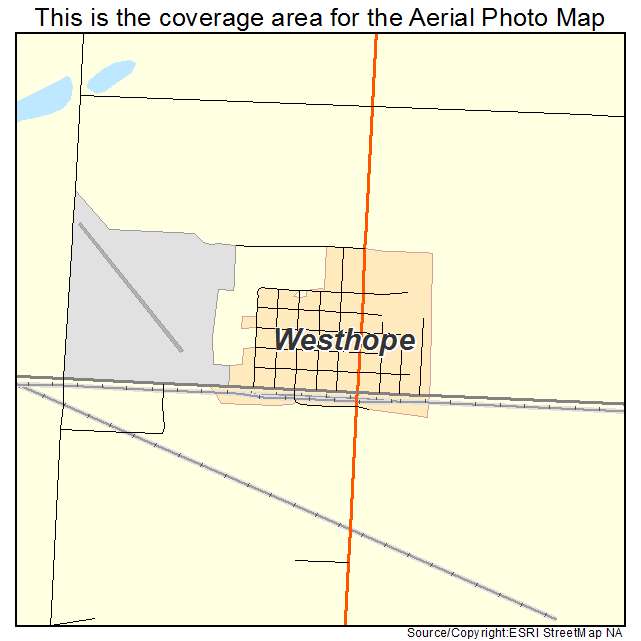 Westhope, ND location map 