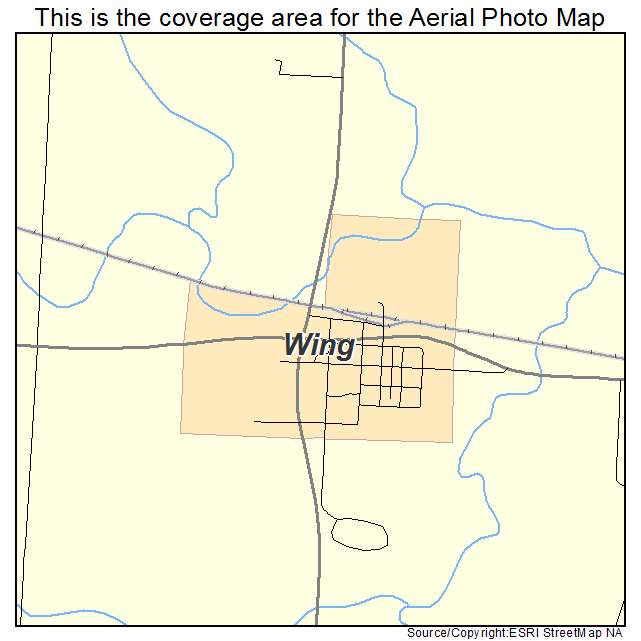 Wing, ND location map 